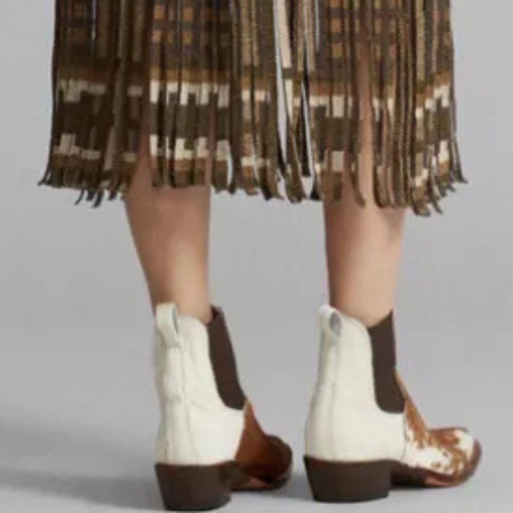 Ralph Lauren RRL Double RL Southwestern Ranch Rodeo Fringed Cashmere Knit Skirt - Picture 4 of 16